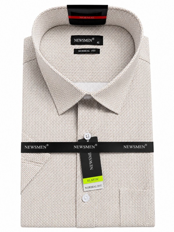 Newsmen r.u normál fit ing - Drapp mintás Normál fazon Newsmen r.u normál fit ing - Drapp mintás Normál fazon